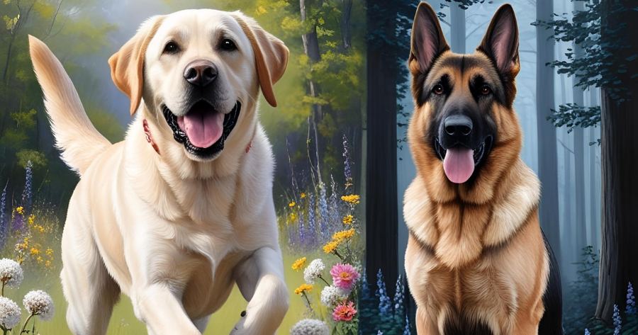 Labrador Retrievers  VS German Shepherd: Which is a better family pet dog?